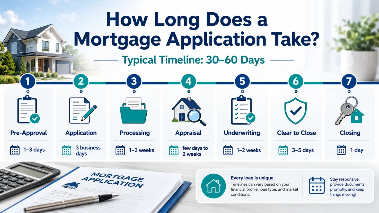 how long does a mortgage application take timeline